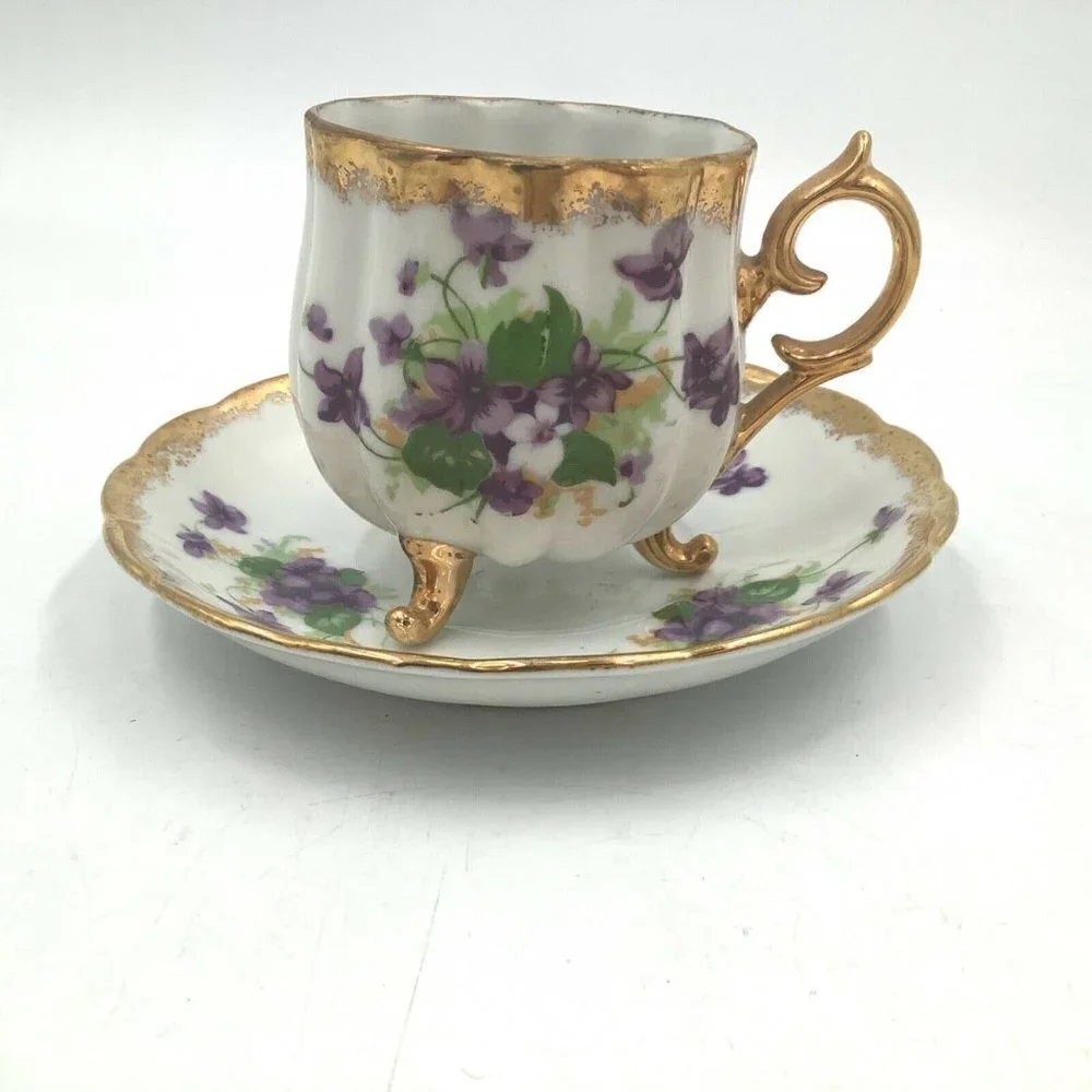 TEA Cup and Saucer Sweet Violets‎ Ew 8/691